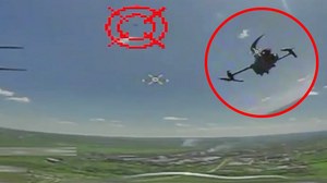 Niesamowite nagranie. Bitwa dwóch dronów nad Bachmutem