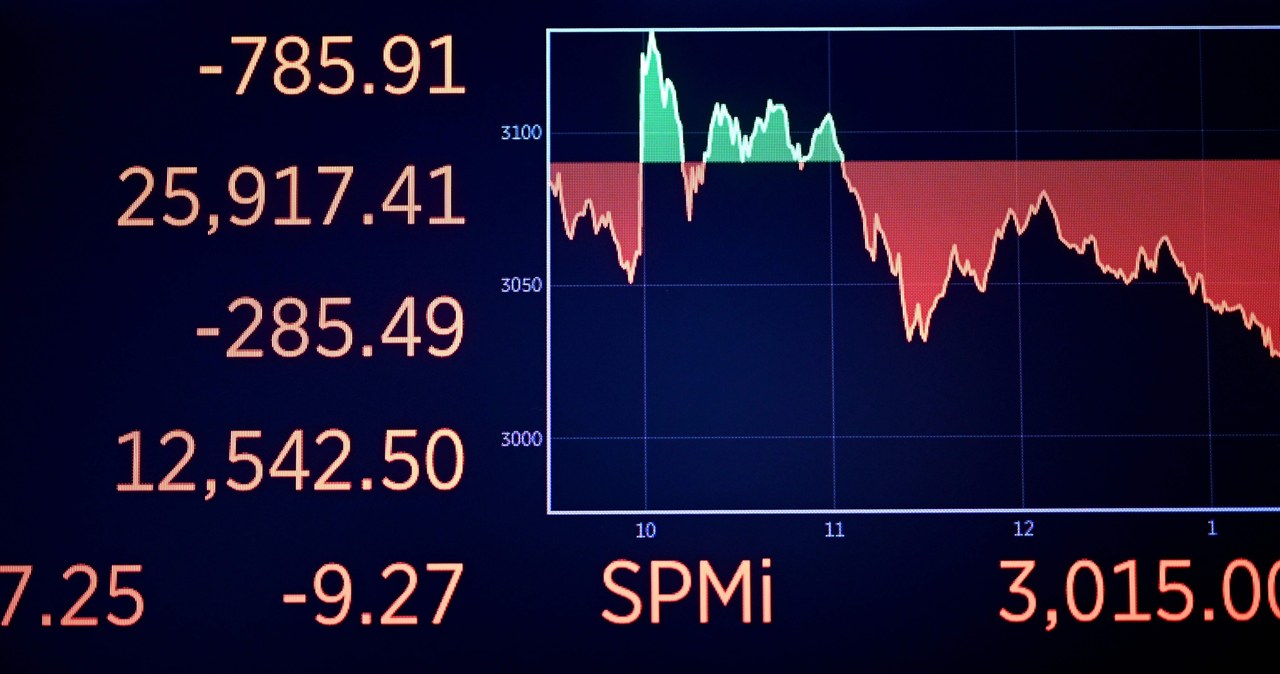 Niespodziewana obniżka stóp procentowych o 50 pb. nie pomogła amerykańskim rynkom akcji /JOHANNES EISELE /AFP