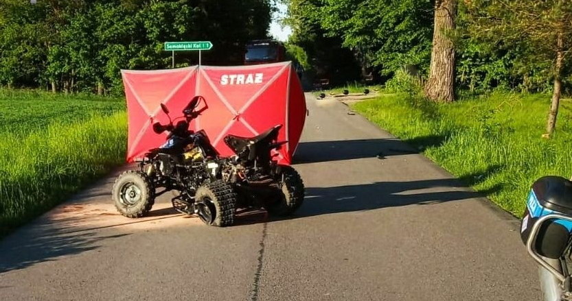 Niestety, jadący quadem mężczyzna zginął na miejscu /Policja