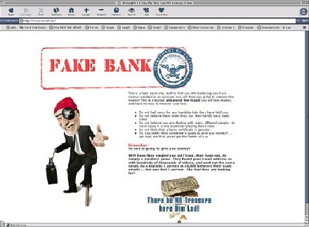 Niestety, "prawdziwe" fałszywe banki nie mają logo "Fake Bank" /AFP