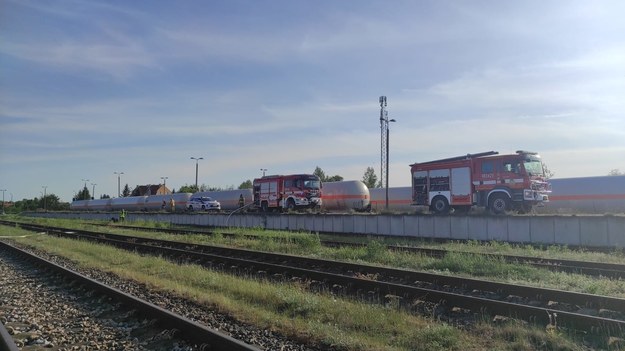 Nieszczelna cysterna z gazem na przejściu granicznym w Braniewie /PSP Braniewo  /