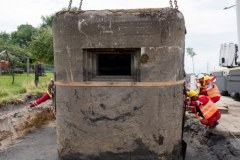 Nietypowa akcja w Rudzie Śląskiej: Przenoszenie schronu 