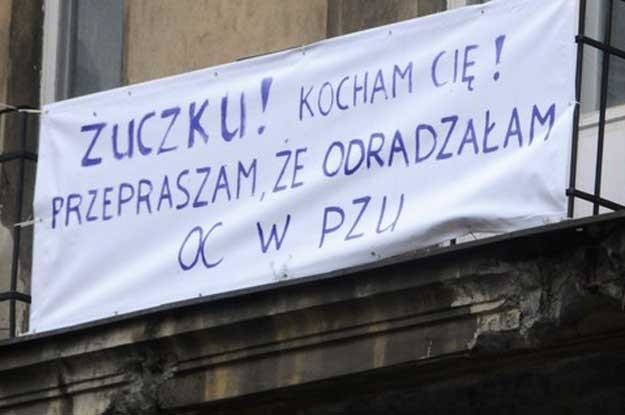 Nietypowa reklama ubezpieczenia komunikacyjnego PZU  Fot. Włodzimierz Wasyluk /Reporter