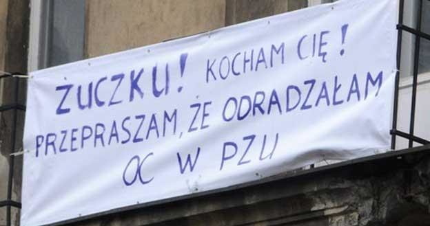 Nietypowa reklama ubezpieczenia komunikacyjnego PZU  Fot. Włodzimierz Wasyluk /Reporter