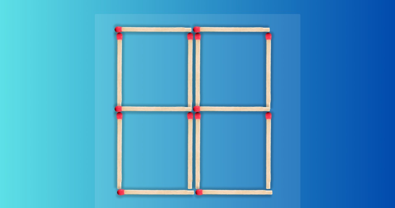Nietypowa zagadka z zapałkami. Jak za pomocą trzech ruchów stworzyć trzy kwadraty? /materiały własne /INTERIA.PL