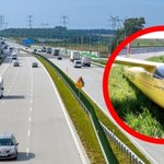 Nietypowe zdarzenie na autostradzie A1. Wylądował szybowiec