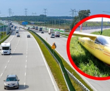 Nietypowe zdarzenie na autostradzie A1. Wylądował szybowiec