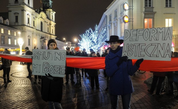 Niewielu uczestników protestu studentów. "Był źle rozpropagowany"