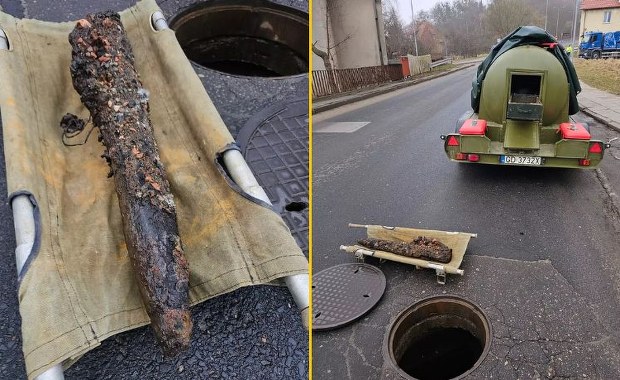 Niewybuch w studzience deszczowej. Ewakuacja i szybka akcja służb 