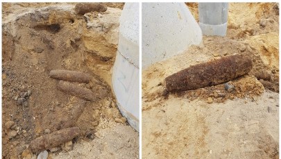 Niewybuchy odnalezione na budowie w Skawinie