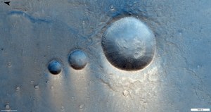 Niezwykłe kratery na Marsie - ułożone jak przez człowieka