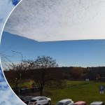 zjawiska na niebie Niezwykłe zjawisko nad Polską. Dziwna chmura "jak od linijki"