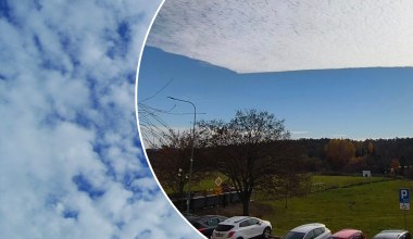 Niezwykłe zjawisko nad Polską. Dziwna chmura "jak od linijki"