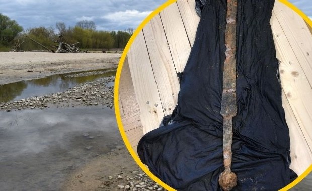 Niezwykłe znalezisko z Wisły! Wędkarz wyłowił średniowieczny miecz