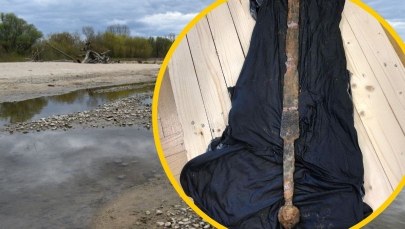 Niezwykłe znalezisko z Wisły! Wędkarz wyłowił średniowieczny miecz
