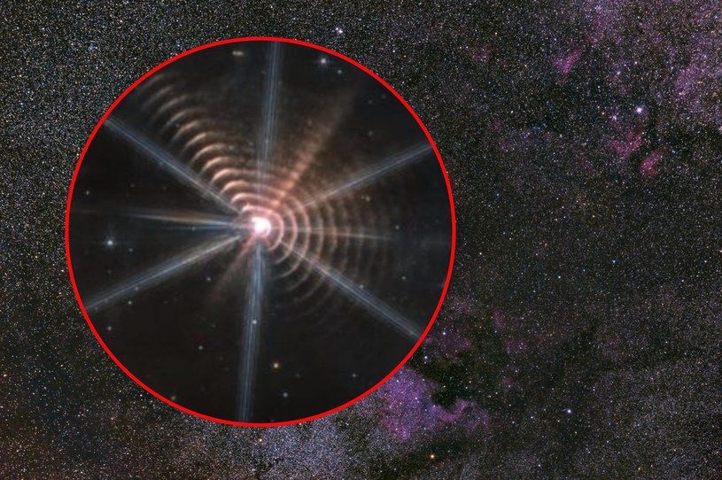 Niezwykły obiekt w kosmosie dostrzeżony przez Kosmiczny Teleskop Jamesa Webba. /Facebook/ScienceAlert /123RF/PICSEL