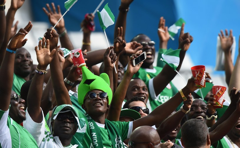 Nigeryjscy kibice na mundialu w Brazylii /AFP