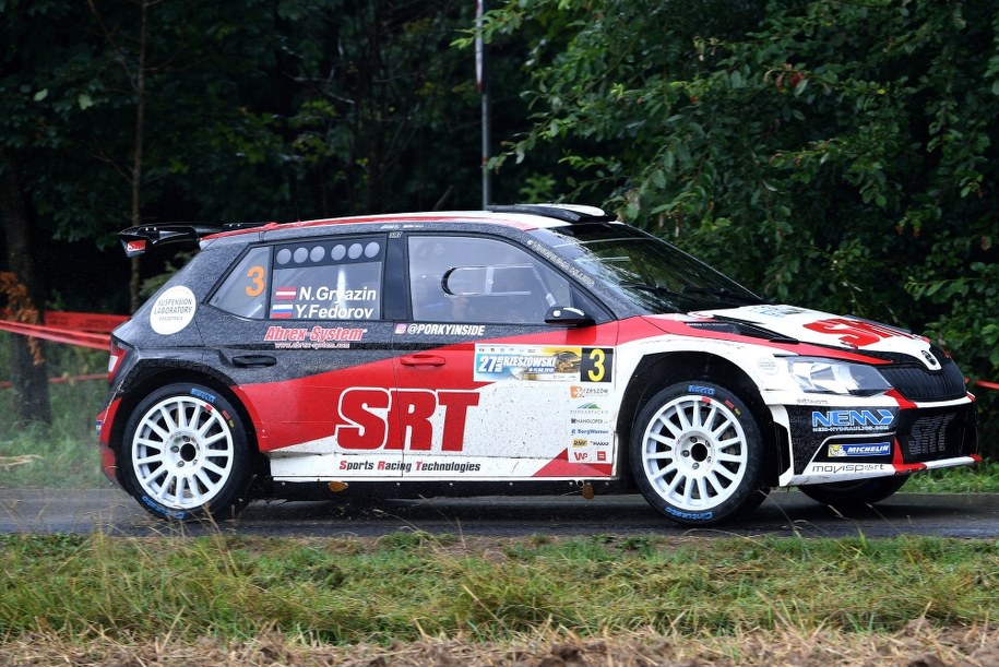 Nikołaj Griazin z pilotem Jarosławem Fiedorowem /Darek Delmanowicz /PAP