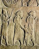 Niniwa, fragment reliefu: deportacja pokonanch nieprzyjaciół, VII w. p.n.e. /Encyklopedia Internautica