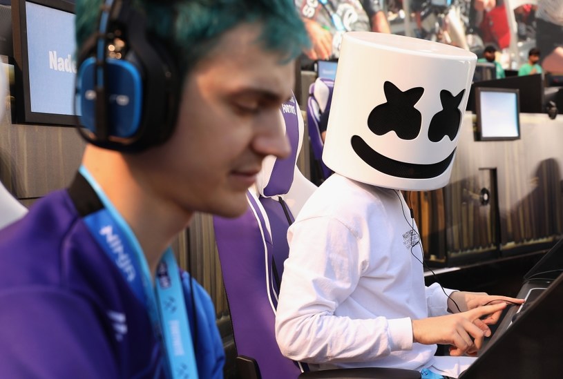 Ninja i Marshmello podczas turnieju Epic Games Fortnite E3 Tournament /AFP