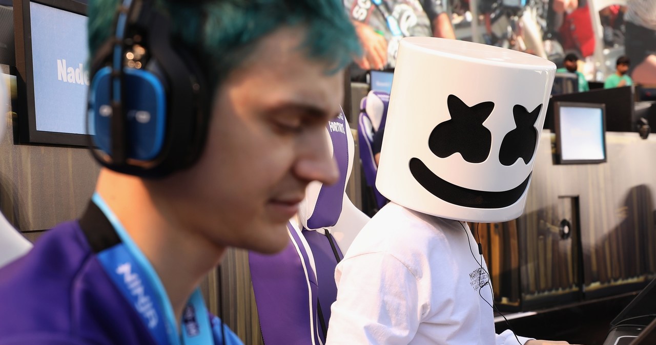 Ninja i Marshmello podczas turnieju Epic Games Fortnite E3 Tournament /AFP