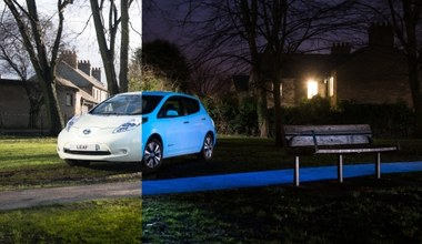 Nissan Leaf, którego nadwozie w nocy... świeci