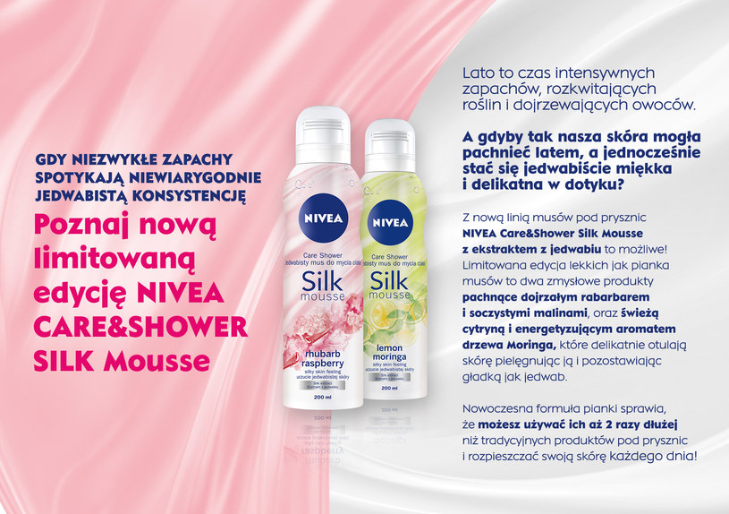 NIVEA Care Shower Silk mousse /materiały prasowe