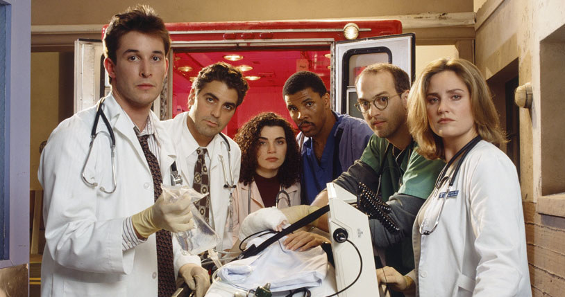 Noah Wyle, George Clooney, Julianna Margulies, Eriq La Salle, Anthony Edwards, Sherry Stringfield /NBCU Photo Bank /Getty Images