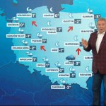 Nocą pogodne niebo w Polsce