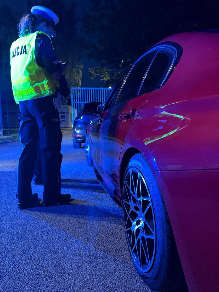 Nocna akcja policji w Gdańsku. Udaremniono nielegalne wyścigi, fot. Pomorska Policja /Facebook