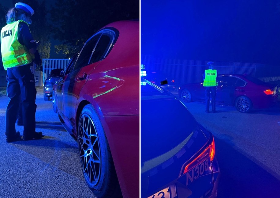 Nocna akcja policji w Gdańsku. Udaremniono nielegalne wyścigi, fot. Pomorska Policja /Facebook