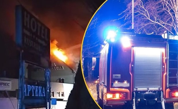 Nocna ewakuacja. W hotelu pojawił się ogień