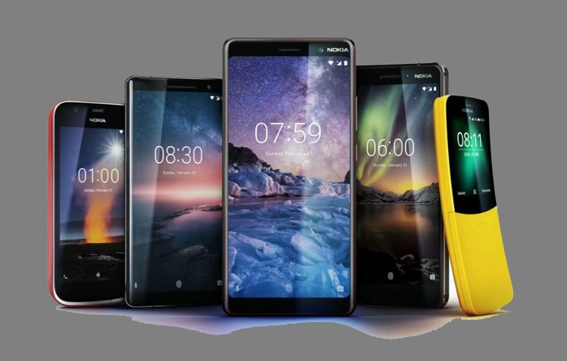 Nokia 1, Nokia 8110 4G, Nokia 6 2018, Nokia 7 Plus i Nokia 8 Sirocco /INTERIA.PL