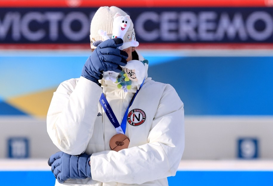 Norweski biathlonista Sturla Holm Lägreid /Pierre Teyssot /PAP/EPA
