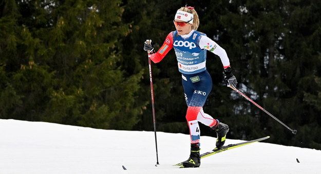 Norweżka Therese Johaug na trasie, Oberstdorf /LUKAS BARTH-TUTTAS /PAP/EPA