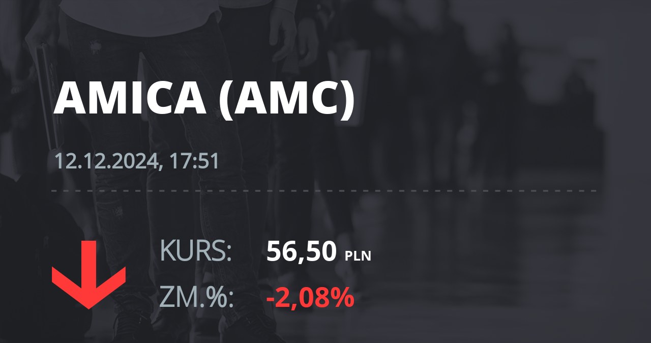 Notowania akcji spółki Amica z 12 grudnia 2024 roku