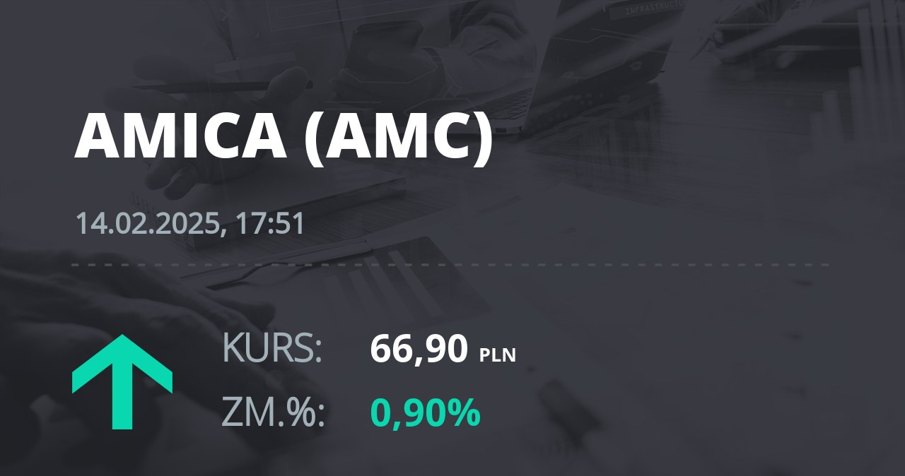 Notowania akcji spółki Amica z 14 lutego 2025 roku