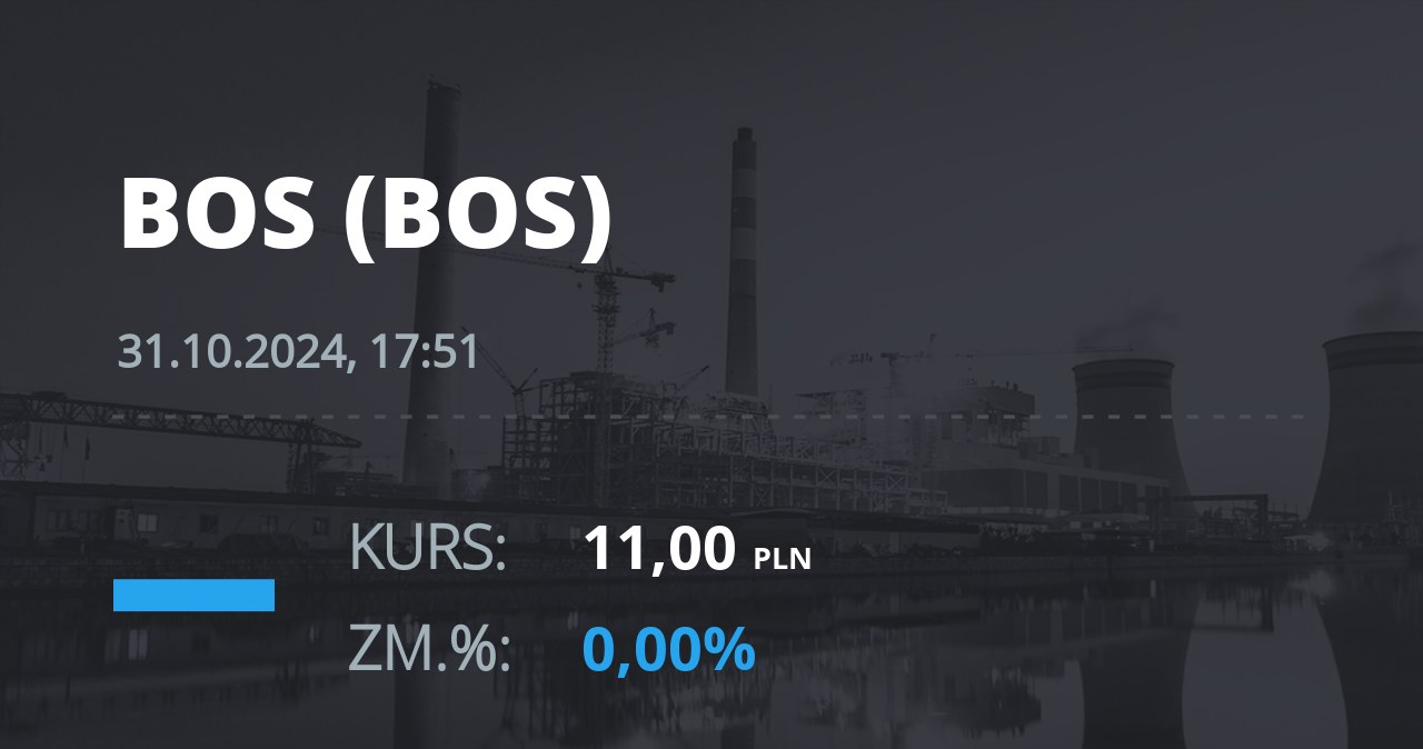 Notowania akcji spółki Bank Ochrony Środowiska z 31 października 2024 roku
