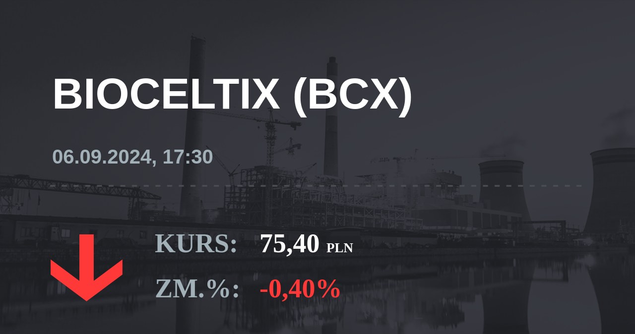 Notowania akcji spółki Bioceltix S.A. z 6 września 2024 roku