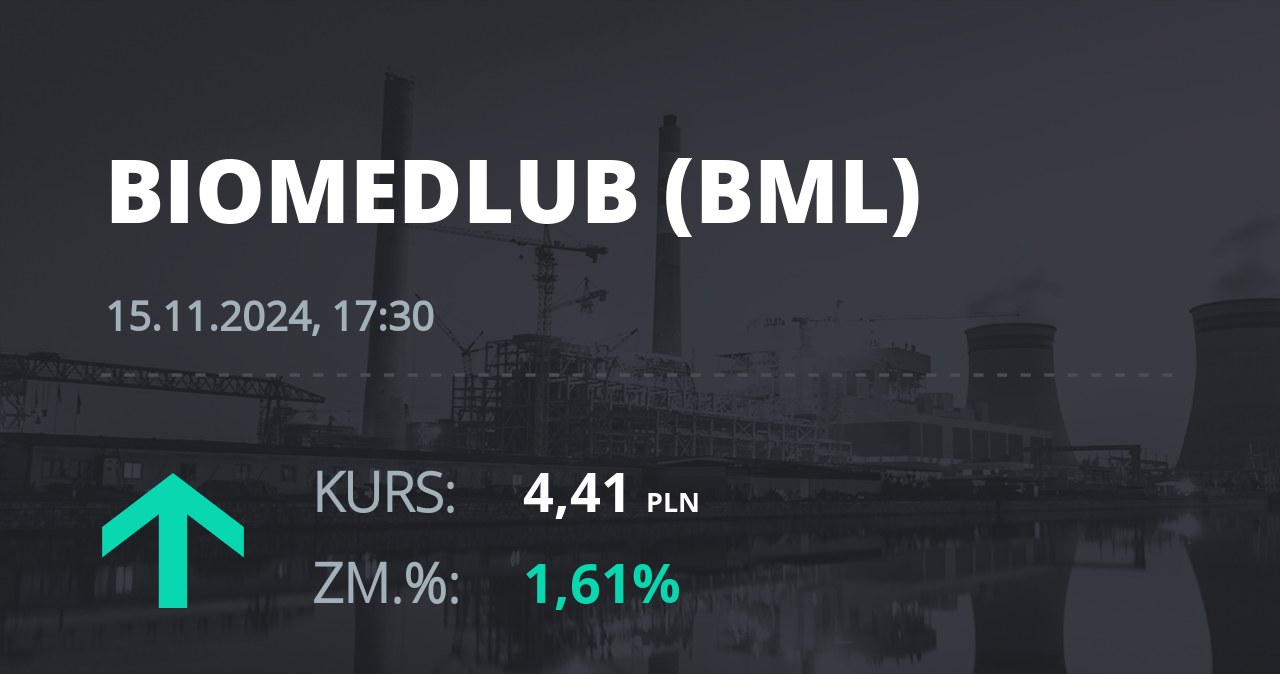 Notowania akcji spółki BML z 15 listopada 2024 roku