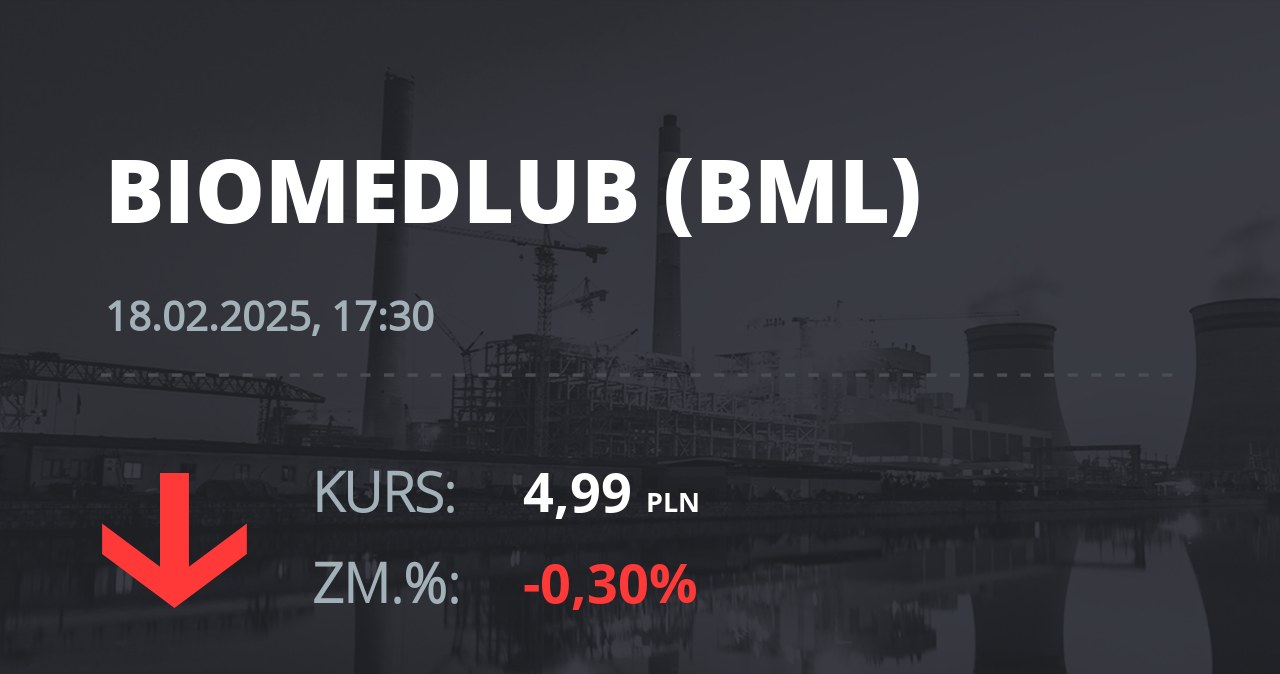 Notowania akcji spółki BML z 18 lutego 2025 roku