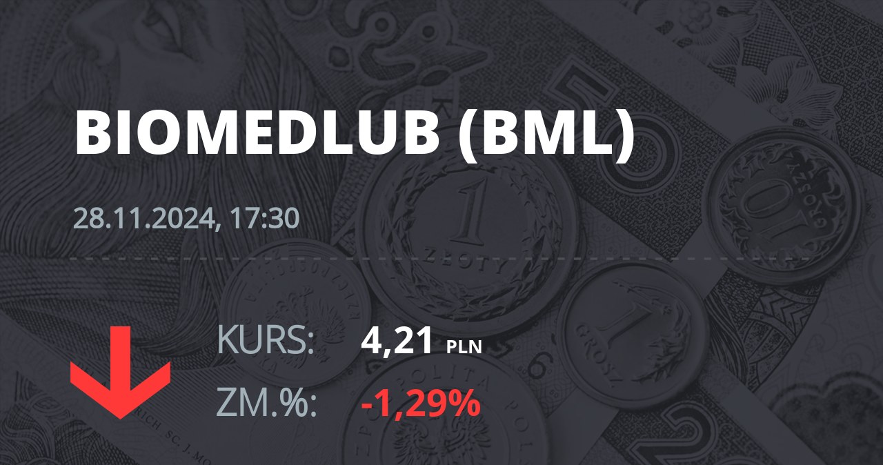 Notowania akcji spółki BML z 28 listopada 2024 roku