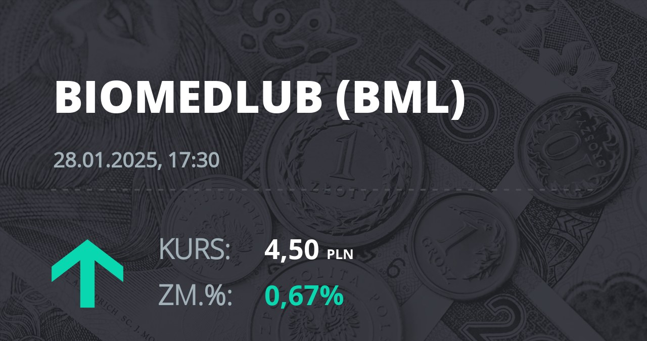 Notowania akcji spółki BML z 28 stycznia 2025 roku