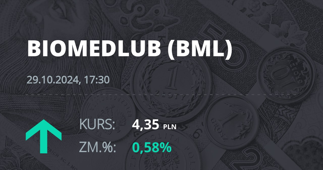 Notowania akcji spółki BML z 29 października 2024 roku