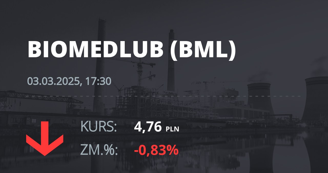 Notowania akcji spółki BML z 3 marca 2025 roku