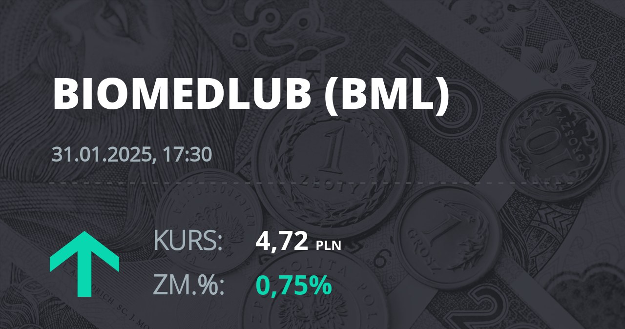 Notowania akcji spółki BML z 31 stycznia 2025 roku