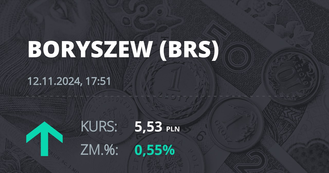 Notowania akcji spółki Boryszew z 12 listopada 2024 roku