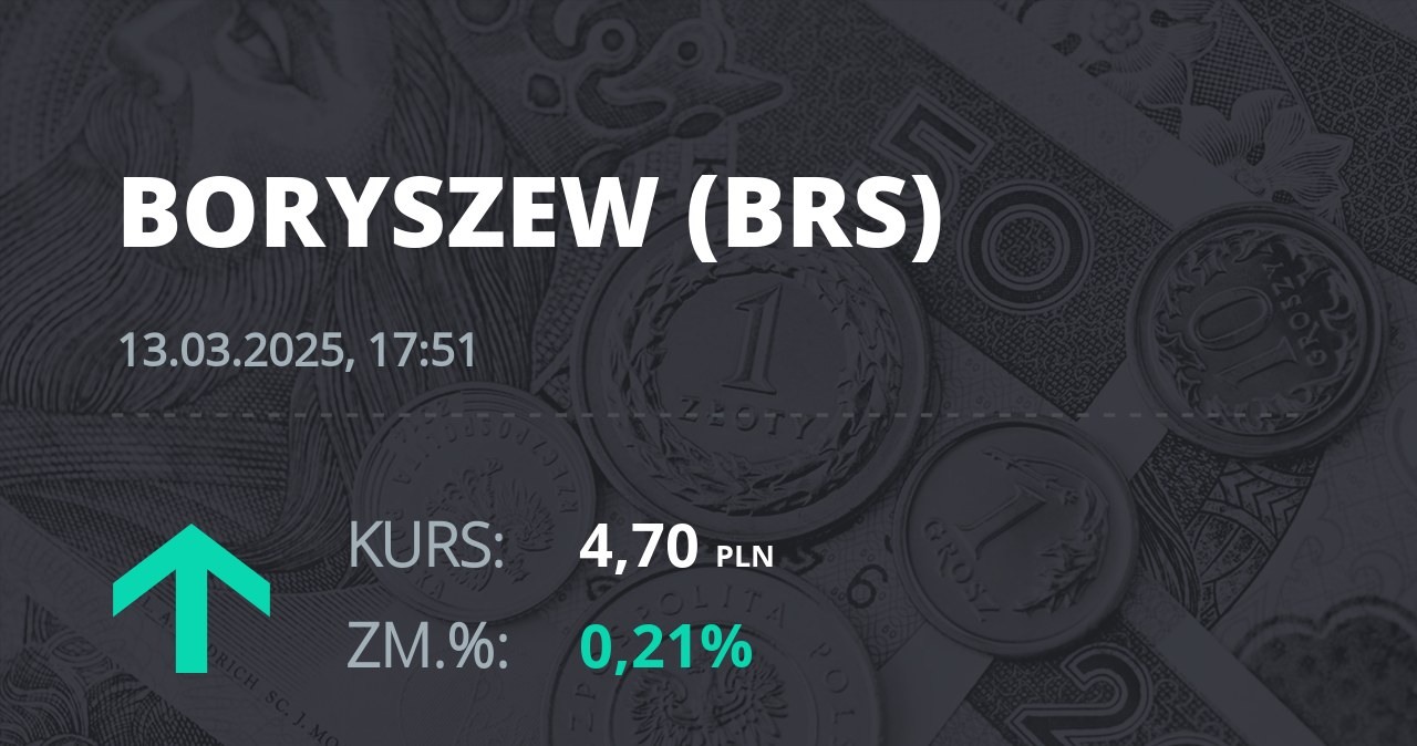 Notowania akcji spółki Boryszew z 13 marca 2025 roku