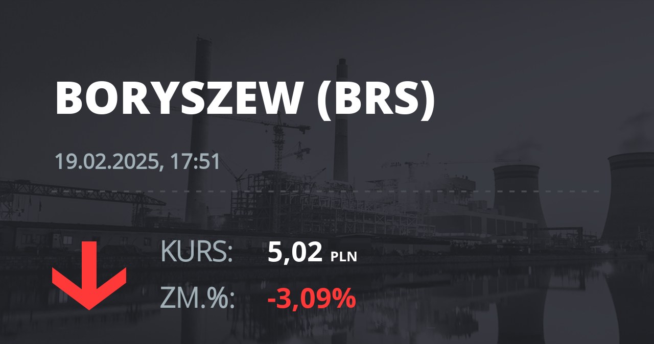 Notowania akcji spółki Boryszew z 19 lutego 2025 roku