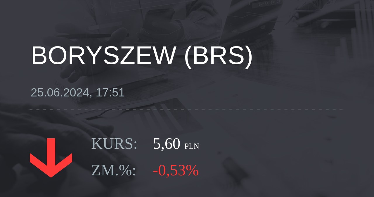 Notowania akcji spółki Boryszew z 25 czerwca 2024 roku